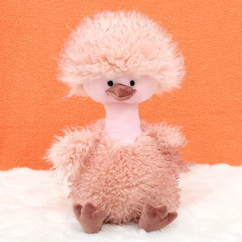Fluffy Curly Duck Plush Toy