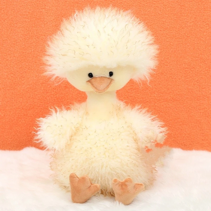 Fluffy Curly Duck Plush Toy