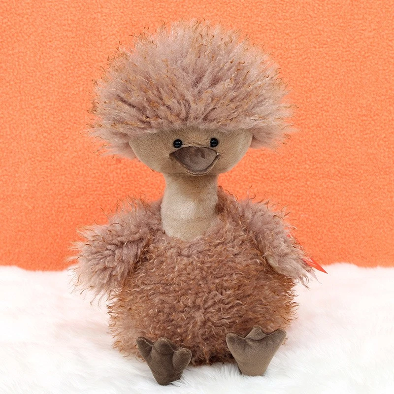 Fluffy Curly Duck Plush Toy