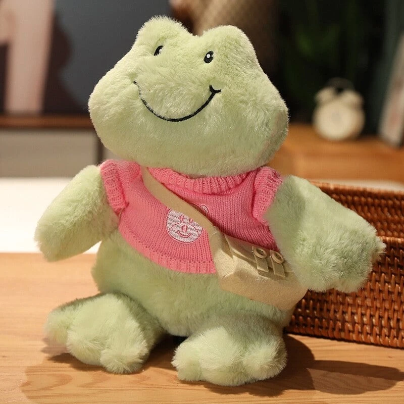 Furry Happy Frog Plush Toy Collection Furry Happy Frog Plush Toy Collection